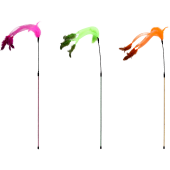 Играчка за котка Flamingo Glitsu Dangler  74 см -въдица с пера, звънче и мъниста